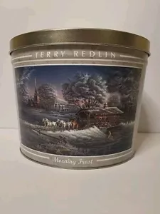 Terry Redlin Tin Box Morning Frost Popcorn Tin 8in By 10 1/2in Used - Picture 1 of 9