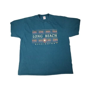 JERZEES Size 2X Long Beach Washington Graphic Tee Cotton T-Shirt Made in USA - Picture 1 of 12