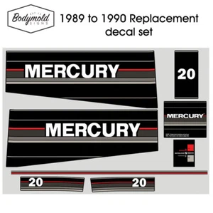 Mercury Outboard decals 1990 20hp Replacement decals - Picture 1 of 1