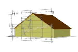 12 x 6m Neu Fassadengerüst Giebelgerüst Gerüst Baugerüst k. gebraucht Stahl - Bild 1 von 15