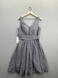 Wedtrend Womens Gray Mini Dress Sleeveless V-Neck Size 12 - Picture 1 of 10