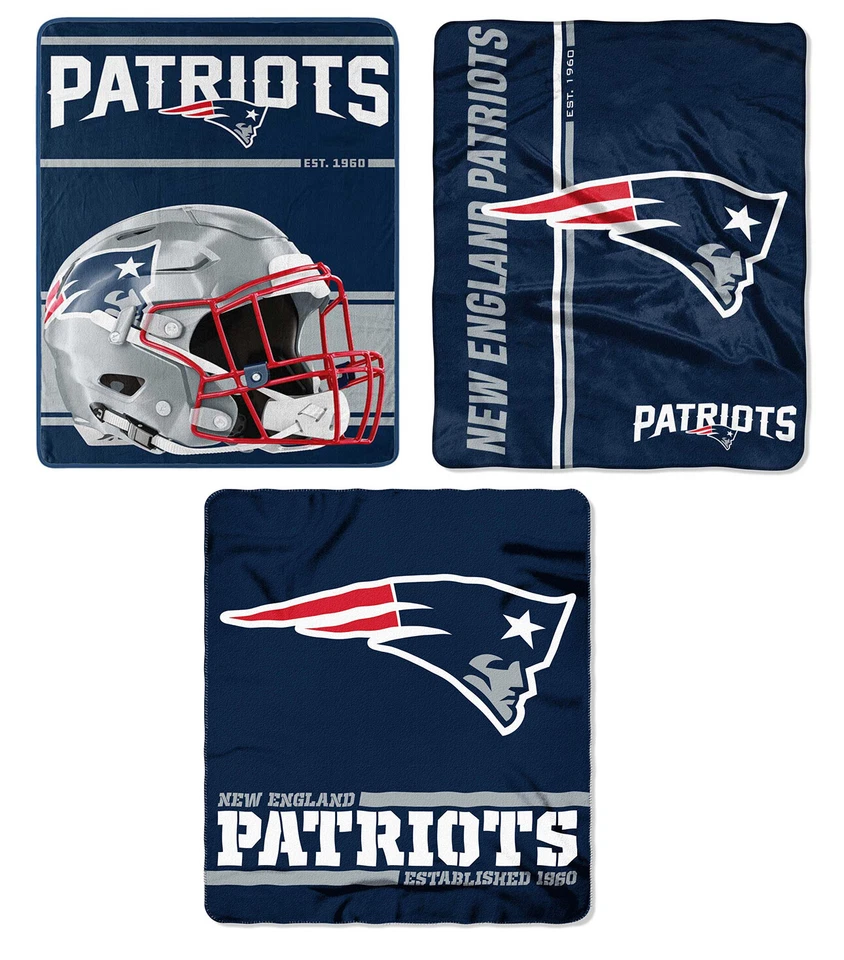 Manta New England Patriots - Tiro de cama - Manta de lana - ELIGE TU ESTILO NFL Foto 1 de 1