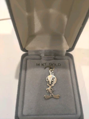 Nuevo en caja colgante de pájaro piolín de oro amarillo de 14k quilates Michael Anthony Foto 1 de 4