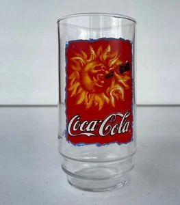 Vintage 1995 Coca-Cola Coke Company Summer Sun Drinking Glass Tumbler Glass EUC - Picture 1 of 8