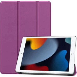 Hülle für iPad 9/8/7 10.2 2021/2020/2019 Bizon Flip Case Cover Dunkelviolett - Bild 1 von 6