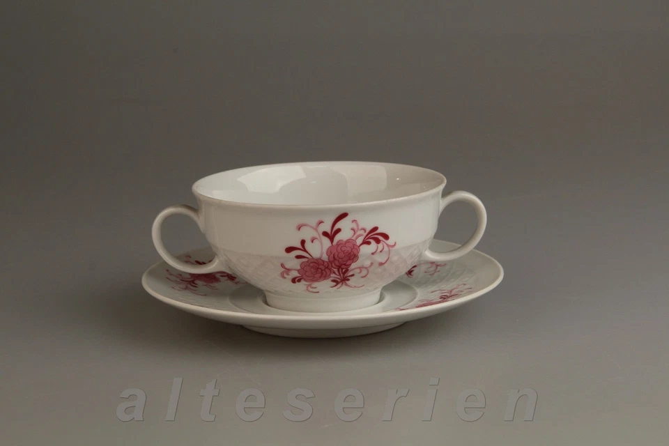 Taza de sopa con parte inferior Seltmann Weiden Annabell flor roja 26043 Foto 1 de 1