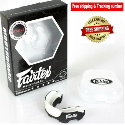 Protector bucal Fairtex (MG3) Muay Thai gel de boxeo dientes de goma protector de color negro Foto 1 de 4