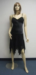 Sue Wong Dress Silk Beaded Sequin Evening Gown Black chiffon hi low 6 Short #12 - Picture 1 of 11