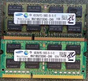 8GB  (2x4GB) Samsung DDR3 1333 MHz PC3-10600S-9-10-F2 SODIMM M471B5273CH0-CH9 - Picture 1 of 1
