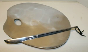Paleta de pintura de artista de aluminio Lunares San Francisco tabla de queso charcutería - Imagen 1 de 4