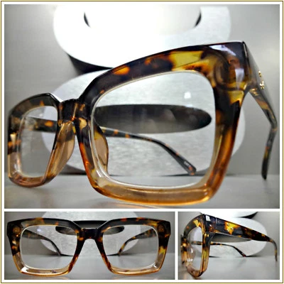 Klassisch Vintage 50's Retro Stil Klar Gläser Brillen Schildkröte Brillengestell - Bild 1 von 4