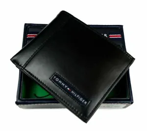 Tommy Hilfiger Men's Leather Credit Card Wallet Billfold Black 5675-01