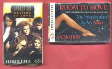(2) ANIMOTION - NEW SEALED CASSETTE SINGLES - ROOM TO MOVE  & CALLING IT LOVE !!