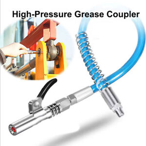 10000 PSI Grease Tool Coupler Quick Release Single Handle Car Syringe Lubricant