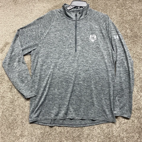 Ryder Cup Shirt Adult XL Gray Under Armour 1/4 Zip Long Sleeve Golf 2020 Mens Cover