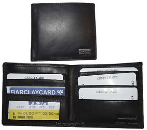 New man's billfold wallet, 8 card spaces ID window Suede lined interior Brand BN