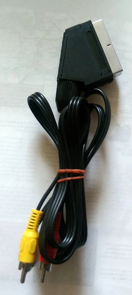 SCART To 3 RCA Audio / Video AV Adapter Cable - Image 1 of 1