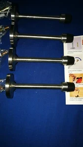 Türstopper 5" 4 STCK. EDELSTAHL schlank Wandmontage Gummi Finish inkl. Befestigungen & UK MwSt. - Bild 1 von 5