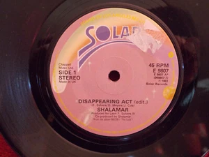Shalamar - Disappearing act / You can count on me     Top UK Solar 45   - Bild 1 von 2