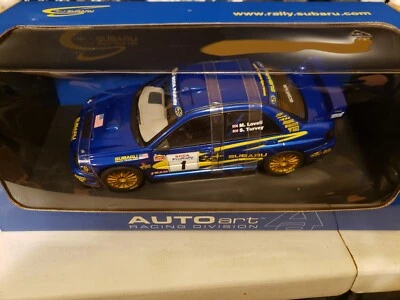 AutoArt Subaru Impreza WRX STI 1/18 Diecast Lovell Rally New in Box Certificate - Image 1 of 4