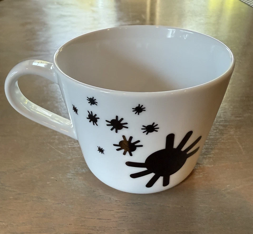 IKEA Mug Spiders Kustfyr 2025 White Black Halloween 506.173.59 Spider 12 oz