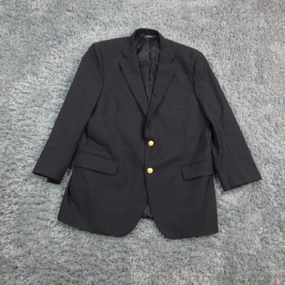Brooks Brothers Blazer 男式 43 海军蓝 1818 Madison 100% Loro Piana 羊毛 — 第 1/4 张图片