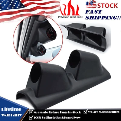 Universal 2" 52mm Car Bracket Pillar Meter Dual Hole Gauge Pod Mount Holder US - Image 1 of 4