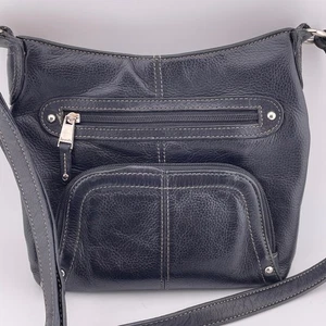 Tignanello Leather Crossbody Bag Multi Pocket Organizer Travel Purse Everyday - Picture 1 of 11