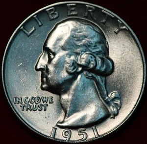 Uncirculated 1951-D Denver Mint Silver Washington Quarter - Picture 1 of 2