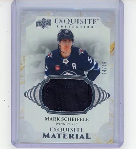 2025-26 Black Diamond Hockey MATERIAL EXQUISITO #34/49 JETS Mark Scheifele - Imagen 1 de 2