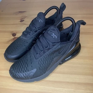 Nike Air Max 270 Triple Black Trainers Size 4 UK BQ5776-001 - Picture 1 of 7