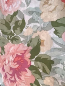 Martha Stewart Vintage 1999 Tea Pink Rose Design Floral Shower Curtain - Picture 1 of 3
