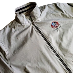 Cutter & Buck Mens Pro Football Hall Of Fame Windbreaker Jacket L Gray NFL HOF - Picture 1 of 20