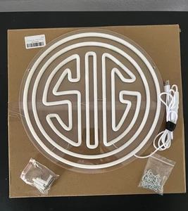 SIG SAUER Double Neon Sign 14"x14" LED Neon Flex USB Powered, Energy-Efficient - Picture 1 of 7