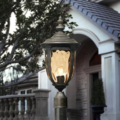 Bellagio Vintage Outdoor Post Light Fixture Veranda Bronze Pole 103" Exterior - Image 1 of 3
