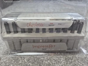 ImpressArt Charlotte Font Uppercase Letter Metal Stamp Set Hand Punches New - Picture 1 of 6