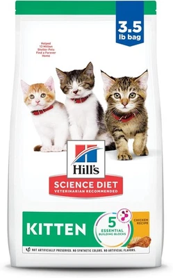 Hill's Science 饮食小猫优质 3.5 磅(1 件装),白色  — 第 1/4 张图片
