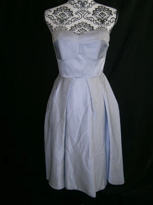 Alexandra Grecco Short Wedding Dress 2 Silver Modern Pockets & Lace Overlay - Image 1 of 4