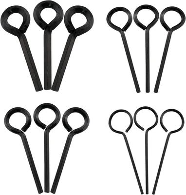 12 PCS Black Standard Hex Dogging Key with Full Loop(5/64In,1/8 Inch, 5/32 Inch, - Image 1 of 4