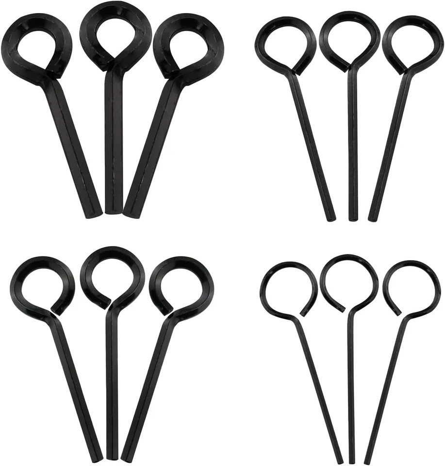 12 PCS Black Standard Hex Dogging Key with Full Loop(5/64In,1/8 Inch, 5/32 Inch, - Image 1 of 4
