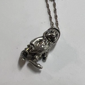 WALT DISNEY 925 Sterling Silver Vintage Dwarf 3D Charm Pendant - Picture 1 of 12