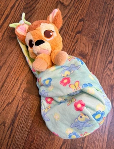 DISNEY Parks Plush Babies Baby BAMBI With Swaddle Blanket - Picture 1 of 3