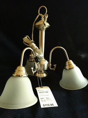 MAXIM LIGHTING 2697FTSN 3 LIGHT MINI CHANDELIER, SATIN NICKEL - Image 1 of 4