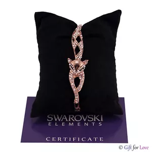 Women's Bracelet Gold Swarovski Elements Original G4Love Crystals Fox Rhinestone - Picture 1 of 7