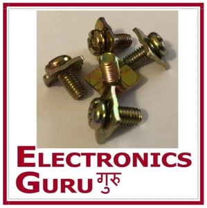 5pcs 5mm M5 Square Terminal Screws Power Speaker Remote Ground Amp Amplifier set - Picture 1 of 2