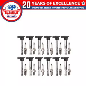 Set of 12 Ignition coil + Spark Plug Compatible with 2003-2012 Bentley - Picture 1 of 1