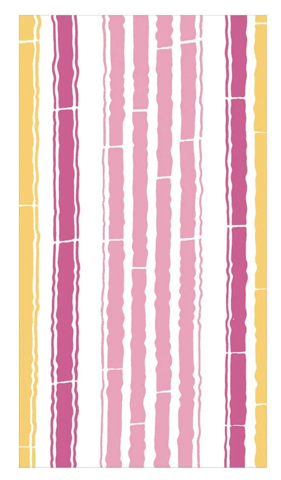 Servilletas para toallas Caspari para invitados, rayas de bambú fucsia - 2 paquetes (17471G) Foto 1 de 1