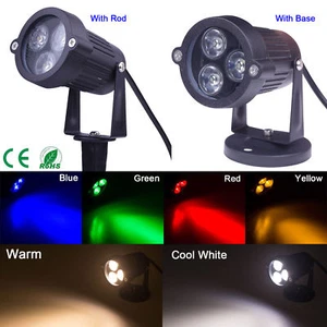 6 Color 9W LED Flood Light Landscape Garden Yard Path Flood Spot Light IP65 SPS - Picture 1 of 13