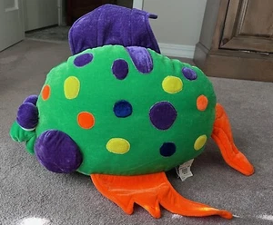 Vintage B.J. Toy Co. 22" Dottie Big Green Fish with Polka Dots, Plush Stuffed - Picture 1 of 7