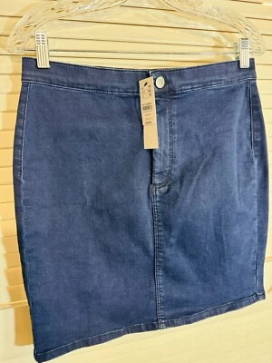 Falda vaquera elástica Topshop denim talla 10 azul para mujer nueva con etiquetas Foto 1 de 4